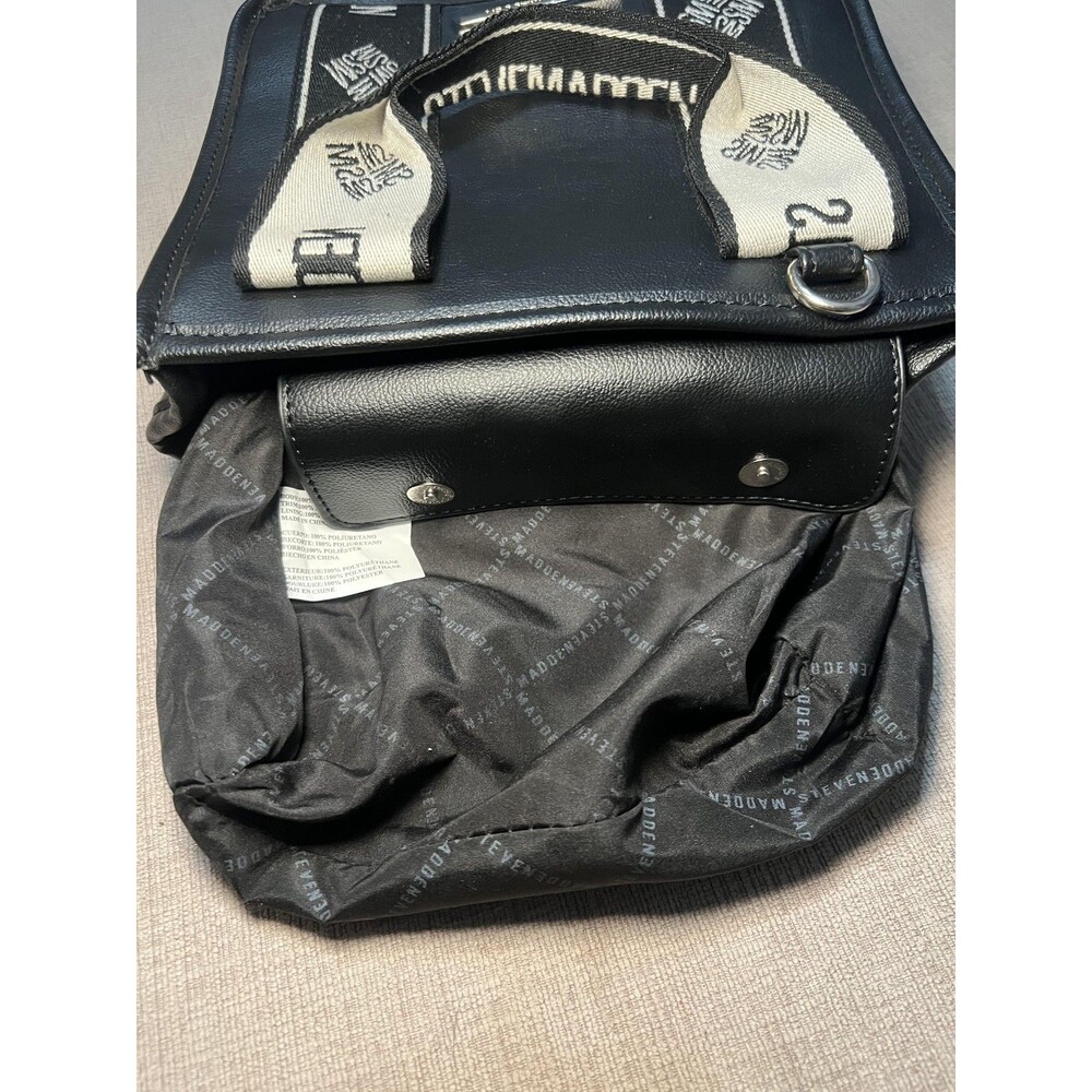 Steve Madden Crossbody Bag Womens Small Black Logo Strap Pouch Set Shoulder - Picture 11 of 16